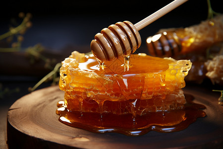美味的蜂蜜背景图片
