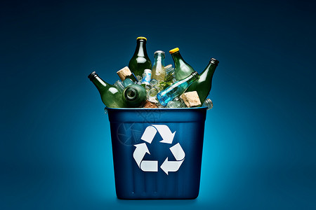 罐头瓶子垃圾分类艺术设计图片
