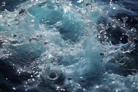 水中微泡的特写高清图片