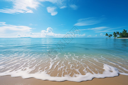 一片美丽的海滩背景图片