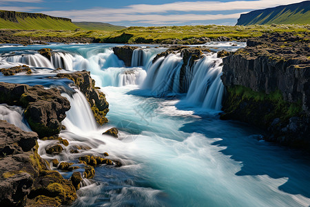 岩石地冰岛天然景观背景