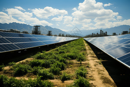太阳能电站大背景图片