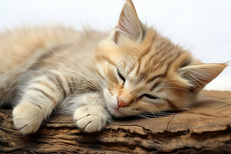 可爱的睡觉小猫背景图片
