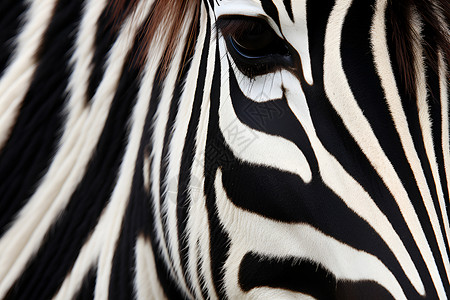 黑白条纹的斑马动物背景图片