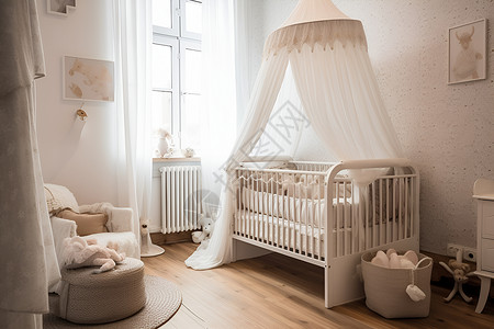 室内家居的婴儿房背景图片