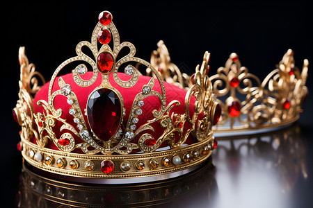 皇家珍宝的宝石皇冠背景图片