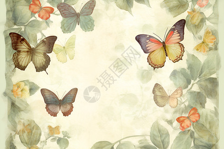 背景中的蝴蝶背景图片