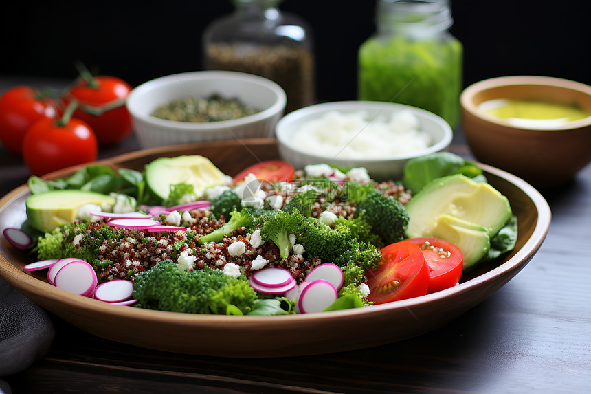 健康的蔬菜沙拉图片