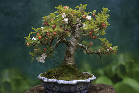花盆中的小树植物背景图片