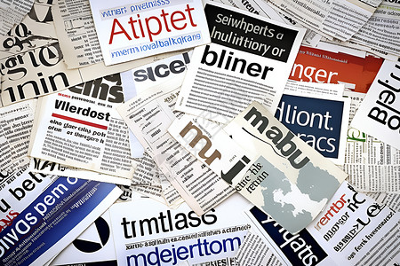 堆叠折子堆叠的新闻报纸背景