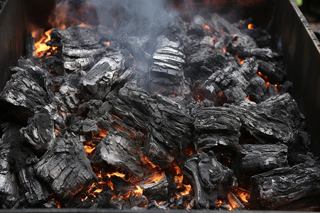 冬季燃烧取暖的火堆背景图片