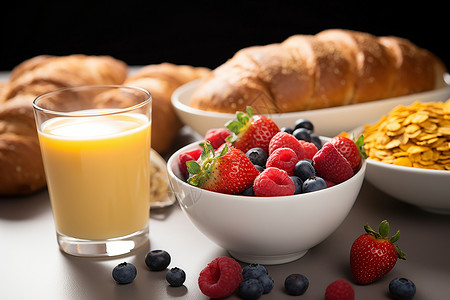 健康饮食的美味早餐背景图片