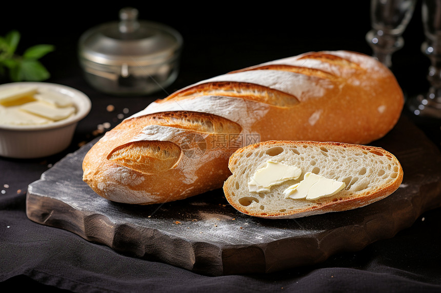 健康饮食的小麦面包图片