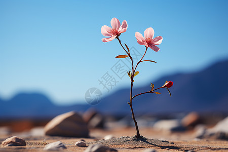 坚强生命力的花朵背景图片