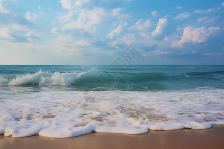 夏季度假海滩的美丽景观背景图片