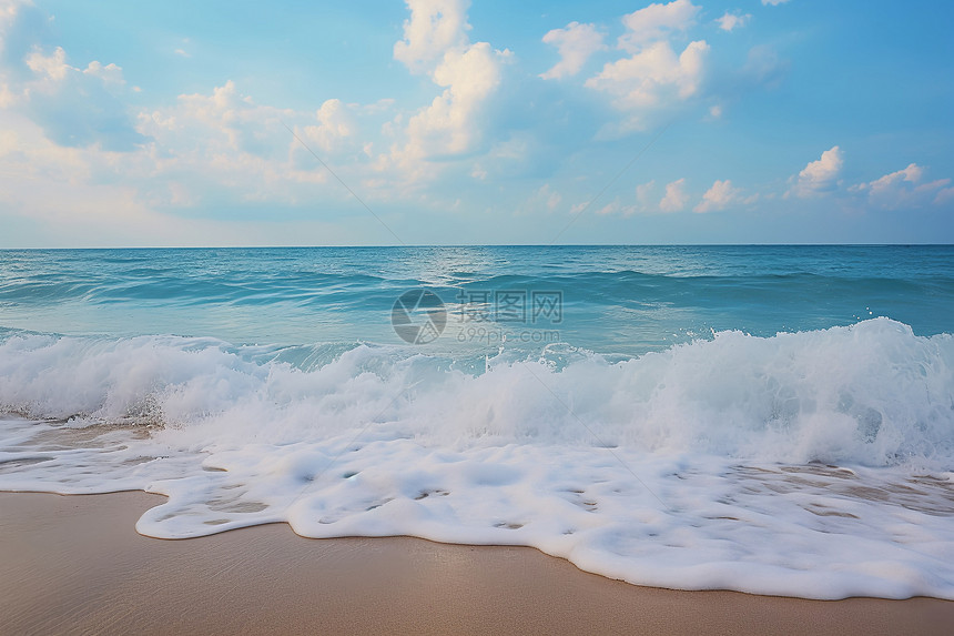 碧海蓝天的海洋景观图片