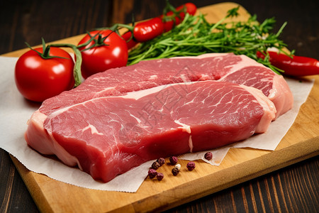里脊猪肉新鲜的猪肉里脊食材背景