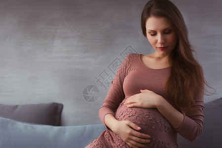 外国孕妇孕育新生命的外国女子背景