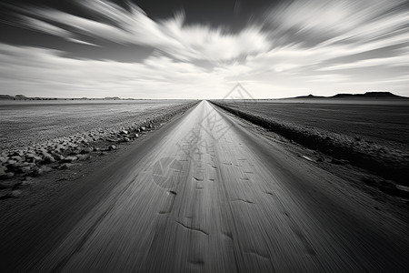 黑白沙漠素材沙漠中的道路背景