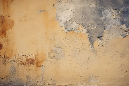 老旧的裂缝墙壁背景图片