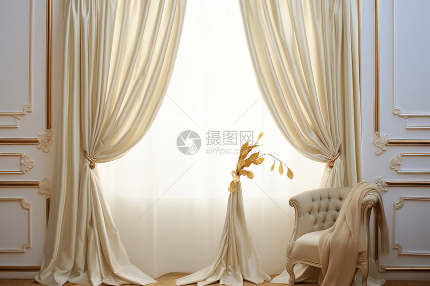 室内奢华的窗帘图片