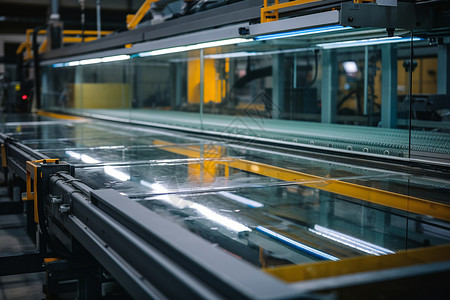 玻璃生产线玻璃工厂的生产线背景