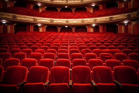 剧院空旷的座椅背景图片