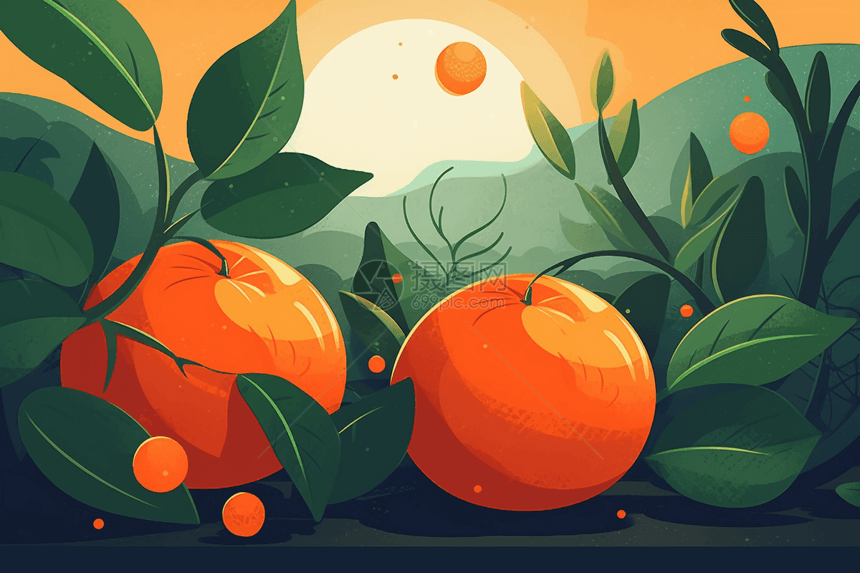 成熟的柑橘图片