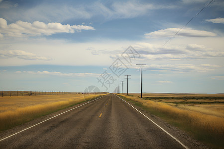 荒野里的道路背景图片