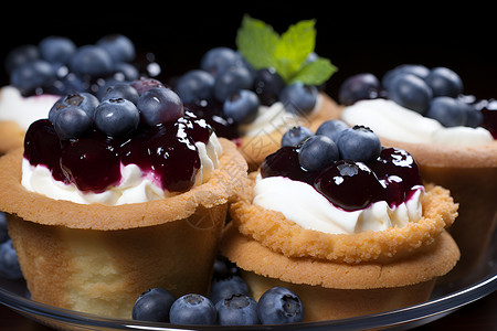 蓝莓奶酪蛋糕背景图片