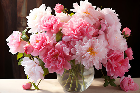 粉红色的牡丹花背景图片