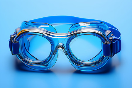 蓝色的泳镜运动配件高清图片