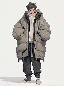 冬日时尚少年背景图片