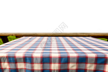 红白蓝方格桌布背景图片