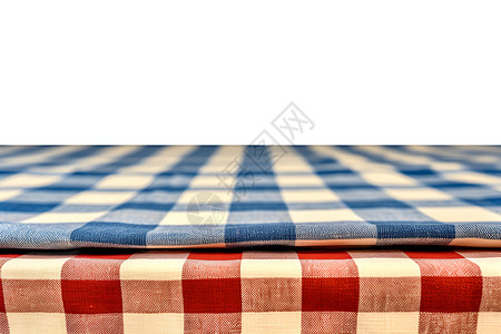 亚麻格子桌布背景图片
