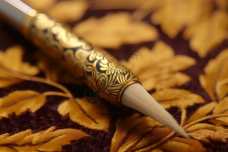 毛笔笔刷素材华丽的毛笔背景