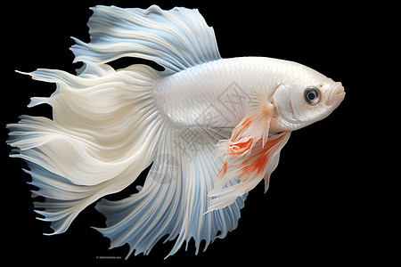 白色的暹罗斗鱼背景图片