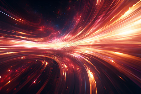 时空漩涡宇宙般的红色与金色背景设计图片