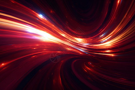 时空漩涡红光背景中的红黑光环设计图片