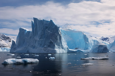 海洋上的冰川背景图片