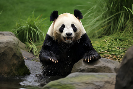 贪食症贪食的熊猫背景