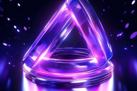 紫色三角形背景图片