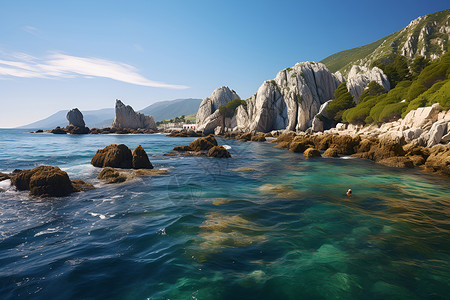 黑海岸边背景