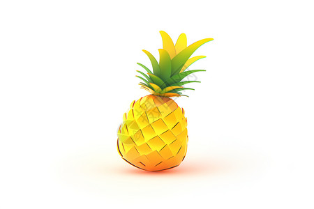 可爱的菠萝图标背景图片