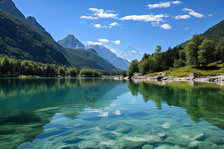 朵绒湖光山色朵自然风景背景