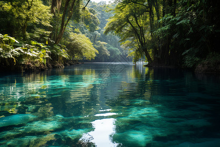翠绿碧水自然保护区背景图片