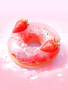 甜蜜的美味甜甜圈背景图片