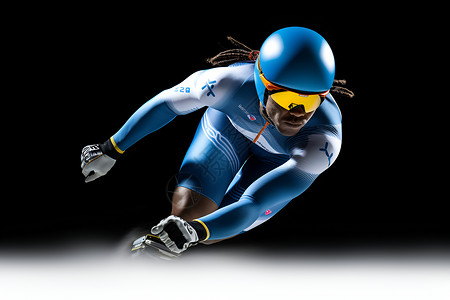 专业比赛的速滑冠军背景图片