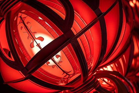 红色的工艺灯笼背景图片