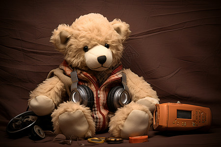 柔软的小熊玩偶背景图片